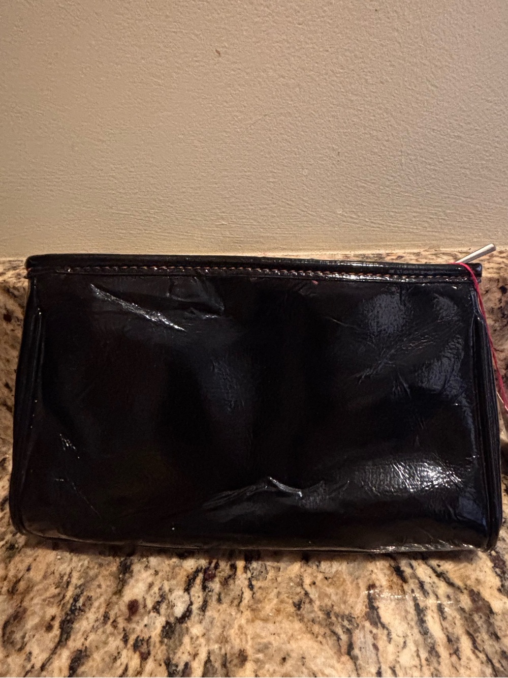 NWT Black Patent Leather Clutch Cleo Roos Minimalist Chic - Picture 5 of 6